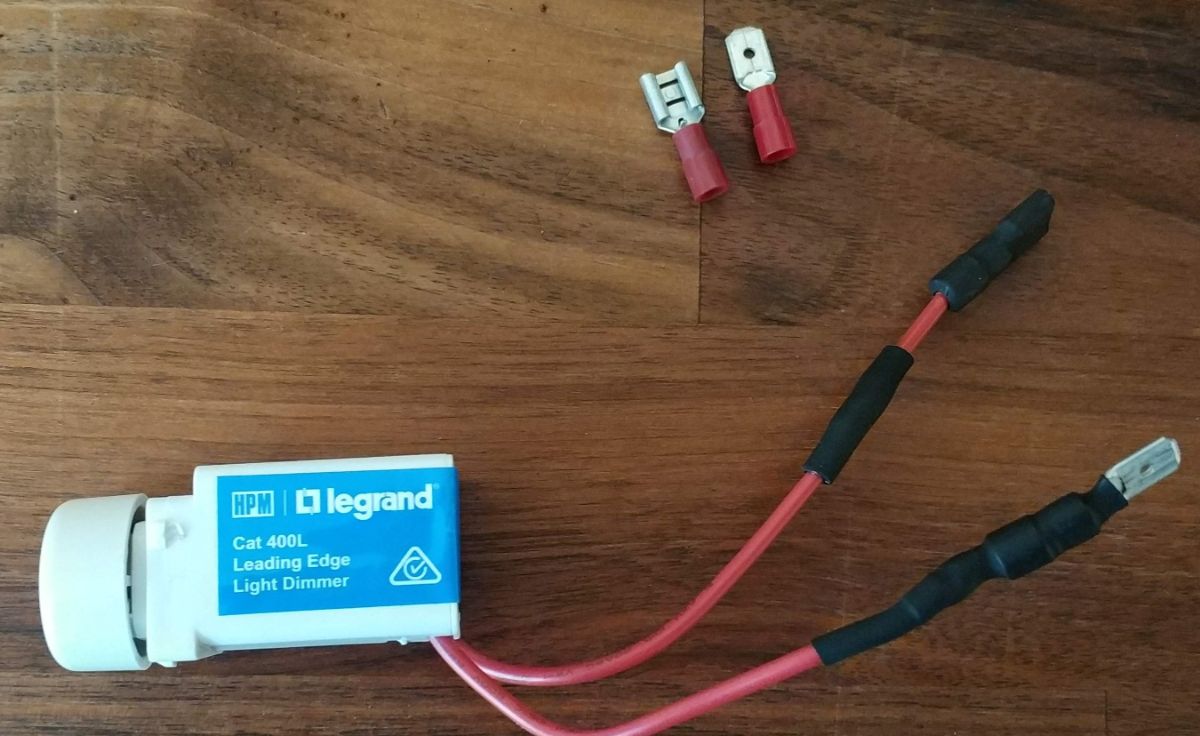 Wired up dimmer