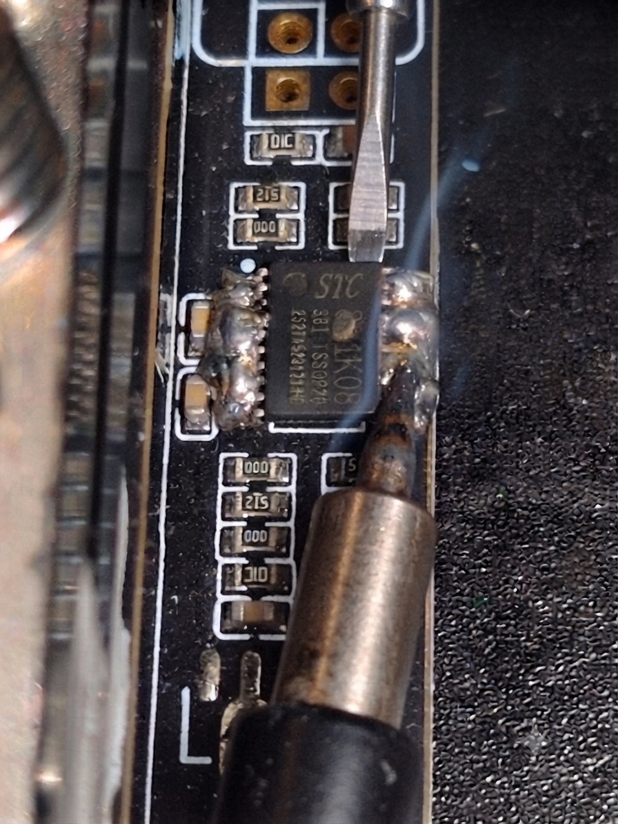Blob-and-lever removal in progress