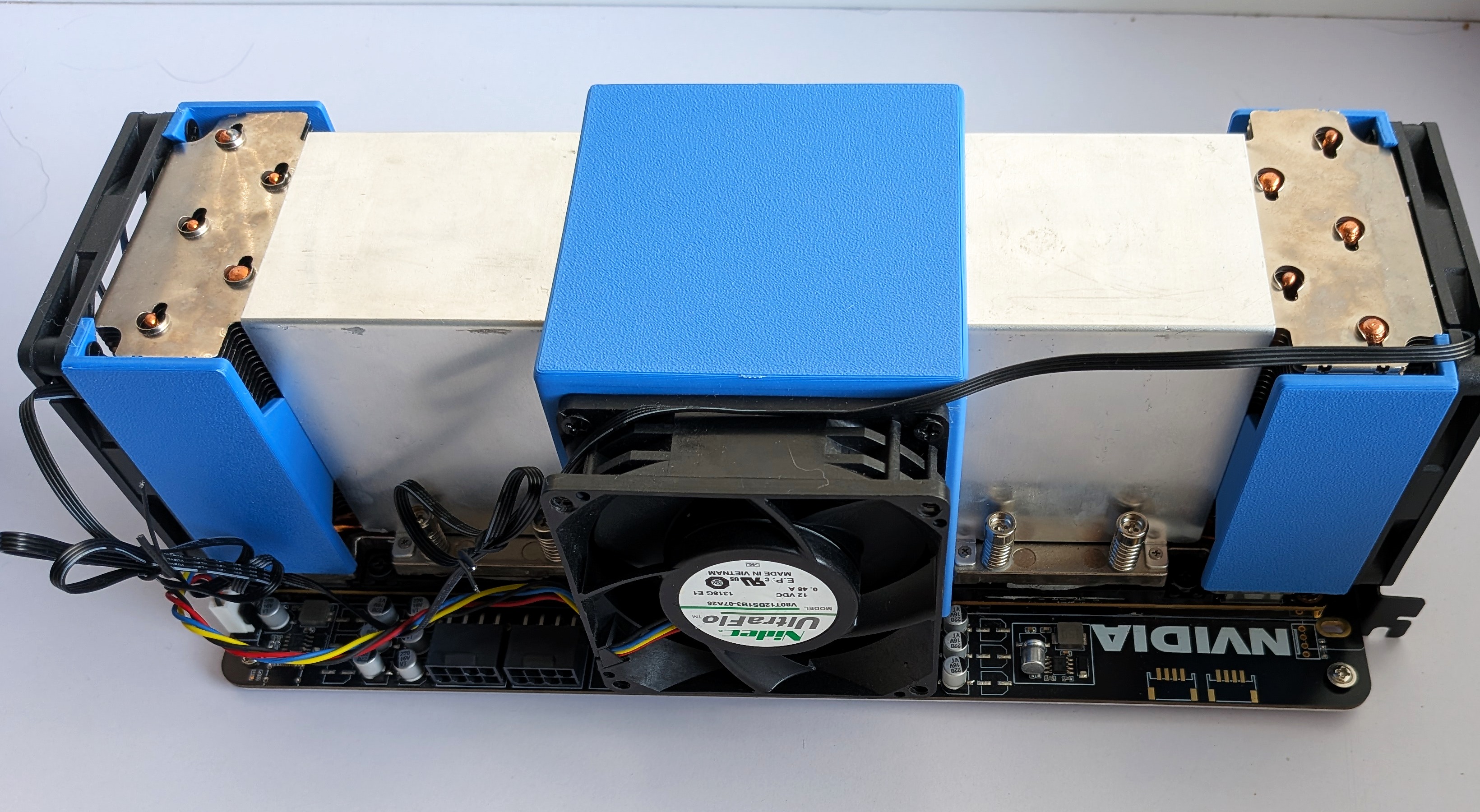 The dual-V100 NVLink card (GAI NV-V3 carrier)
